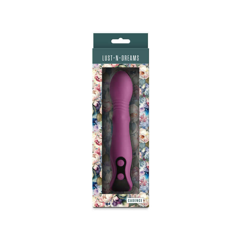 Lust-n-Dreams - Cadence - Blush - Purple 18.2 cm USB Rechargeable Thrusting & Sliding Vibrator